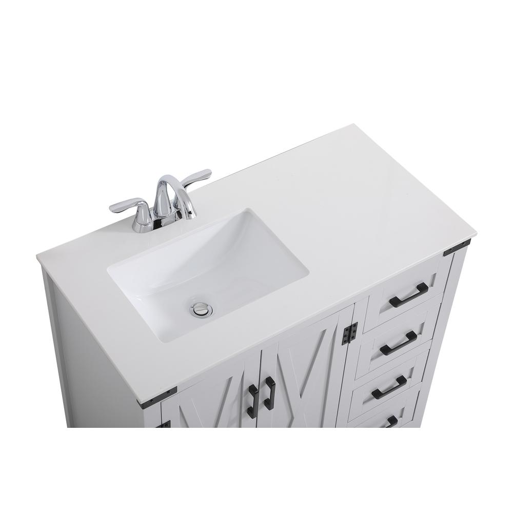 36 inch bathroom vanity in Grey. Picture 9