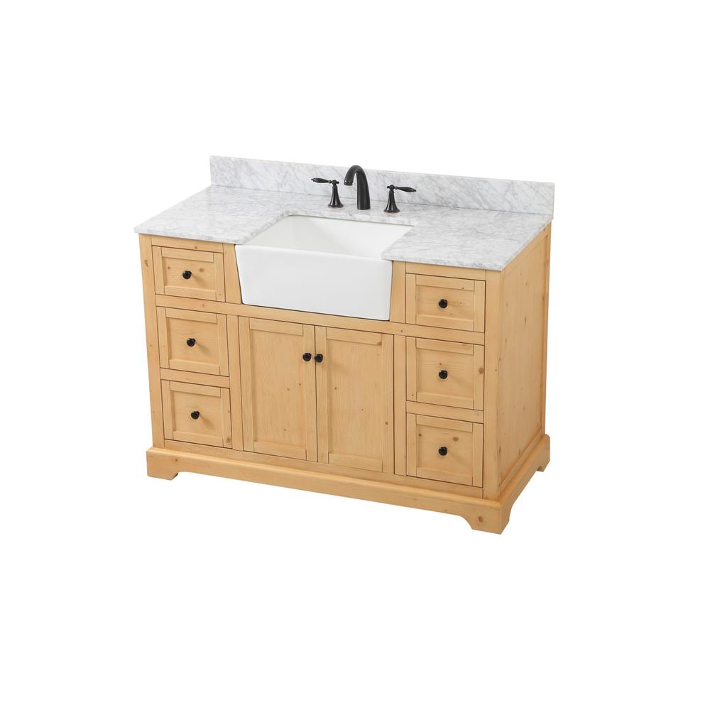 48 inch Single bathroom vanity in natural wood. Picture 8