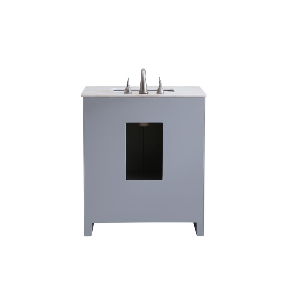 30 In. Single Bathroom Vanity Set In Grey. Picture 5