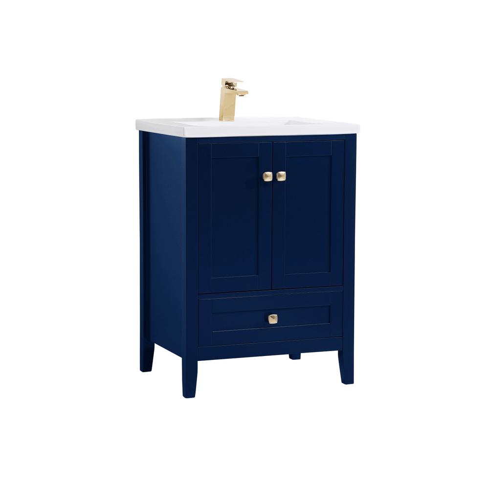 24 inch bathroom vanity in Blue. Picture 6