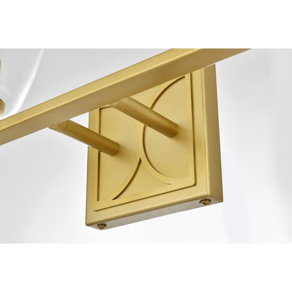 Harris 4 light Brass and Clear Bath Sconce. Picture 4
