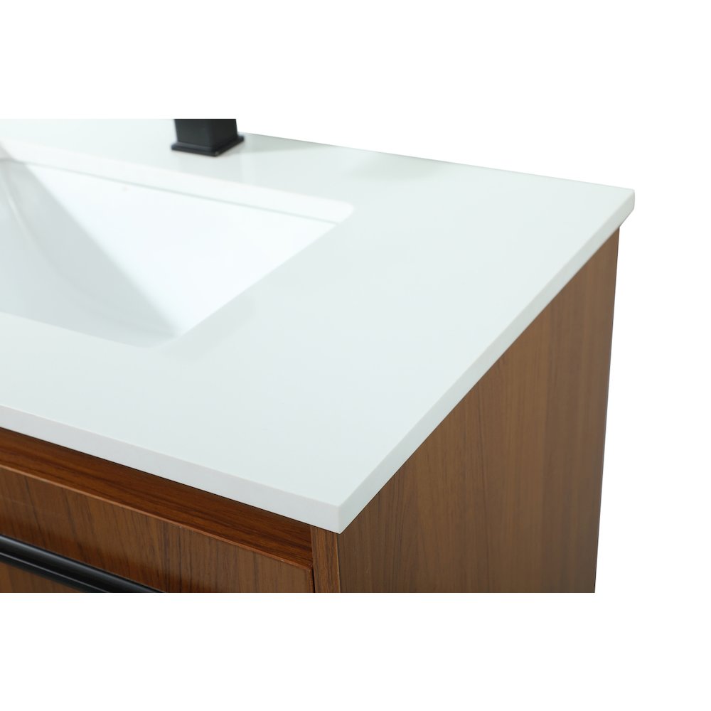 30 Inch Single Bathroom Vanity In Teak. Picture 11