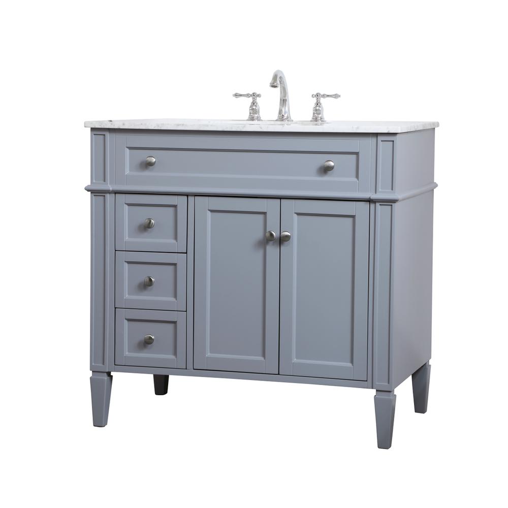36 inch Single bathroom vanity in Grey. Picture 6