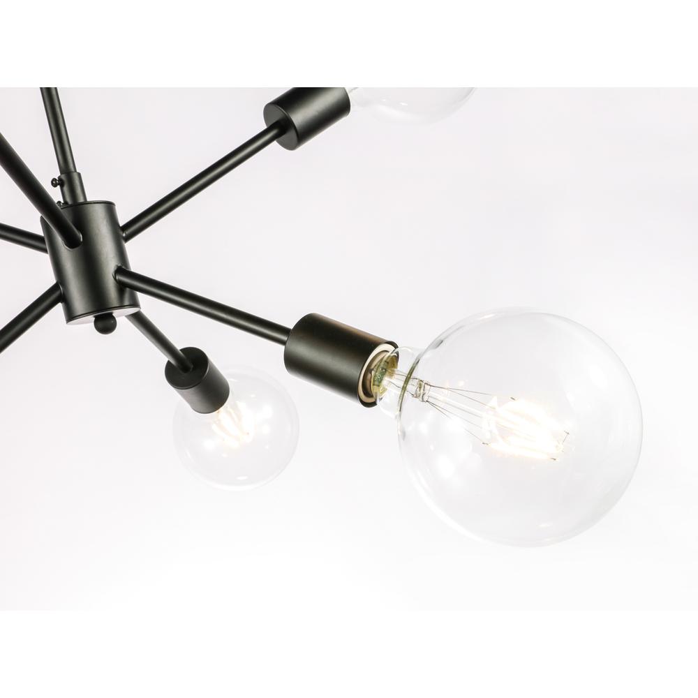 Nolan  6 light Black pendant. Picture 12
