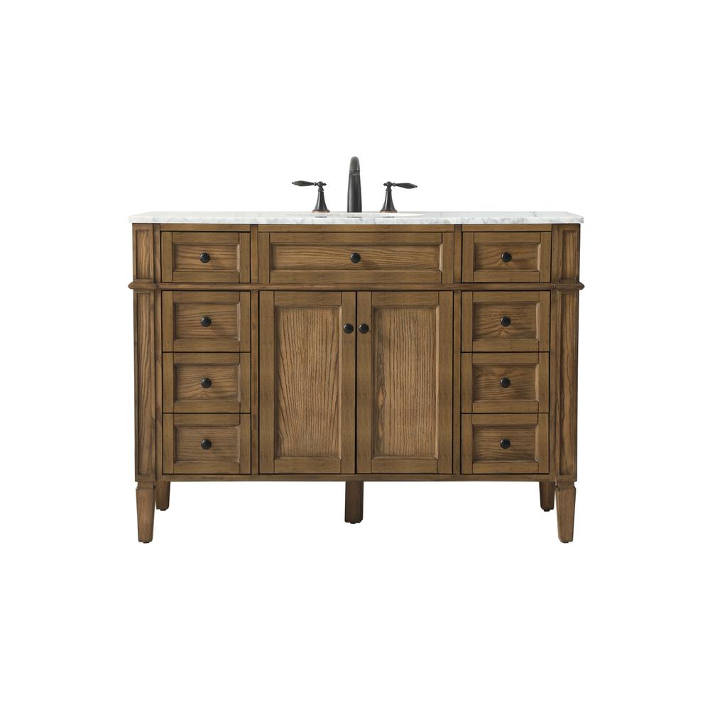 48 inch Single bathroom vanity in driftwood. Picture 1