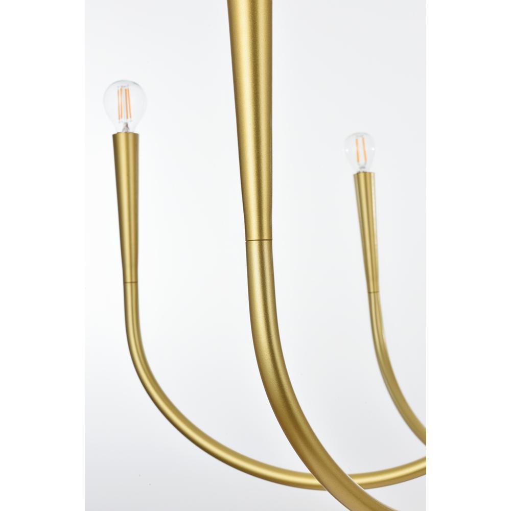 Layne 36 inch chandelier in Brass. Picture 5