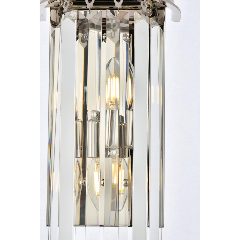 Sydney 2 light polished nickel Wall Sconce Clear Royal Cut Crystal. Picture 4
