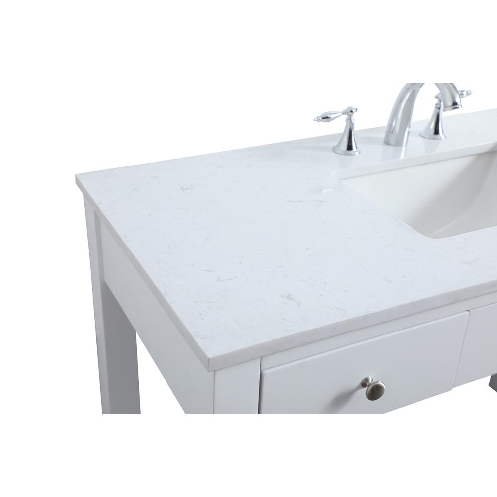 48 Inch ADA Compliant Bathroom Vanity In White. Picture 11