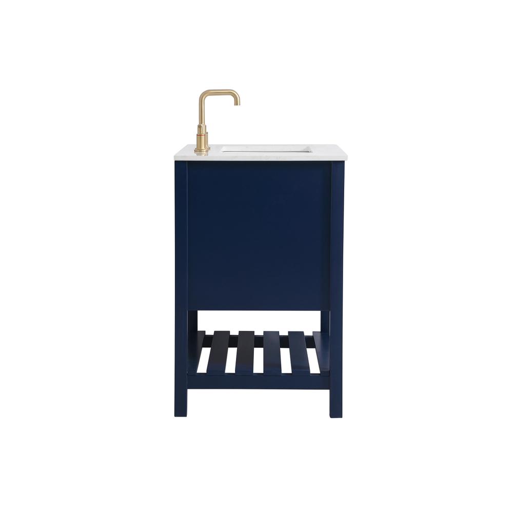 30 inch Single Bathroom Vanity in Blue. Picture 13