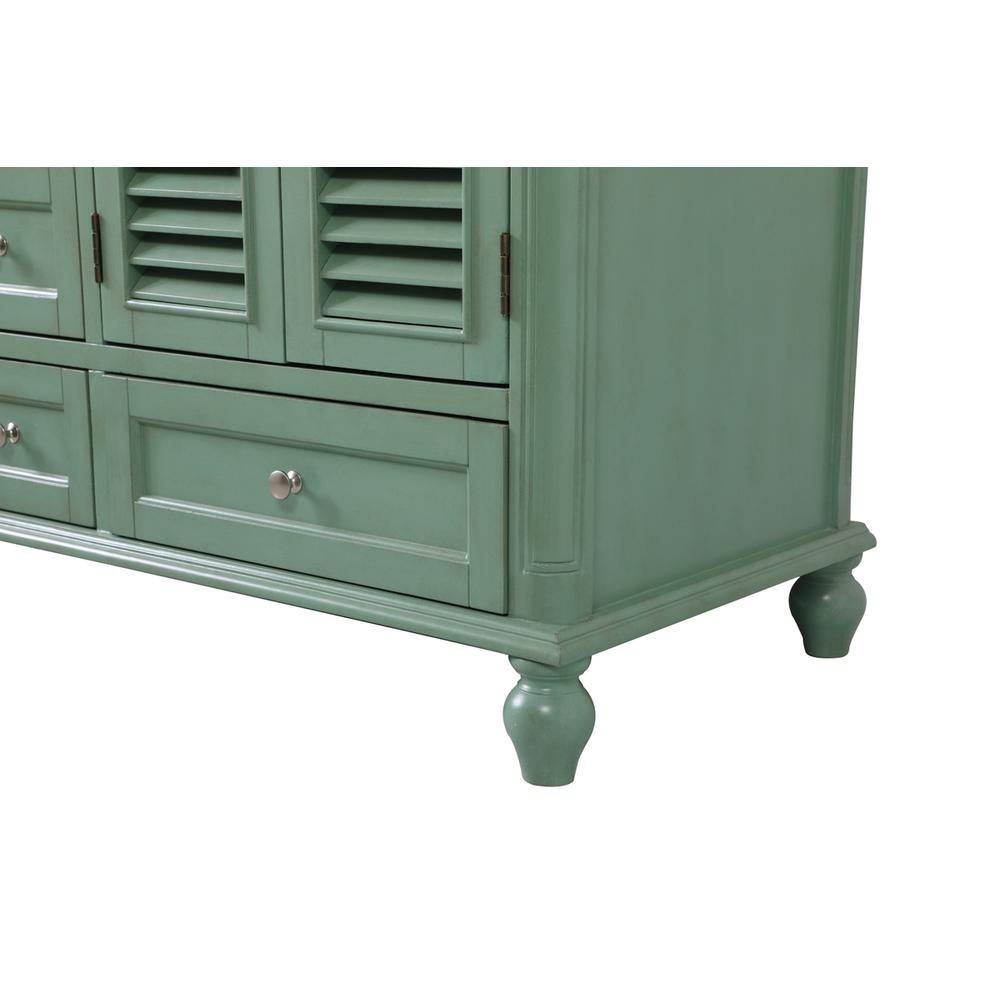 60 inch Double Bathroom Vanity in Vintage Mint. Picture 12