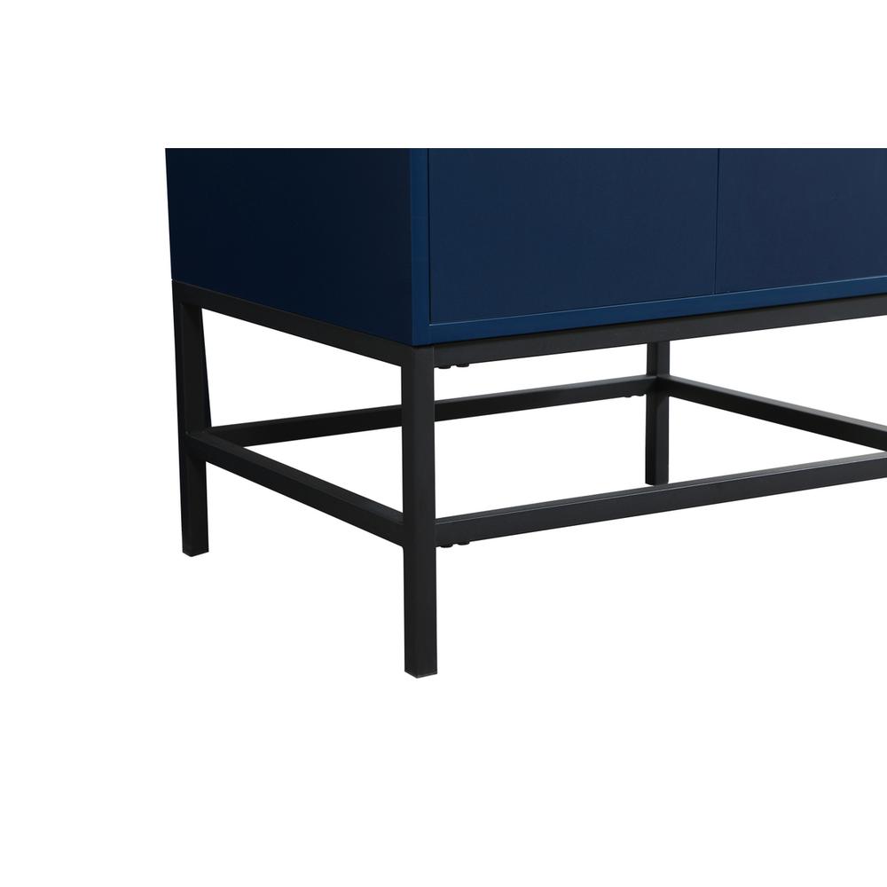 24 inch Single bathroom vanity in blue. Picture 13