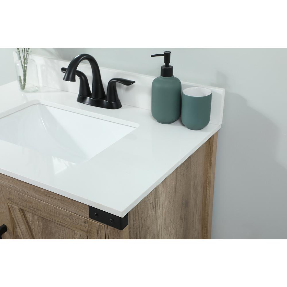 30 inch Single bathroom vanity in natural oak with backsplash. Picture 5