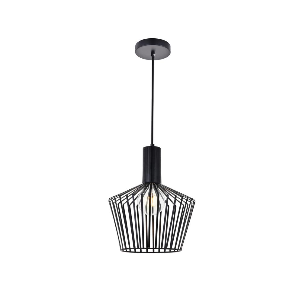 Ronnie 1 Light Black Pendant. Picture 1