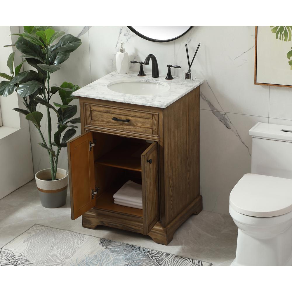 24 inch Single bathroom vanity in driftwood. Picture 3