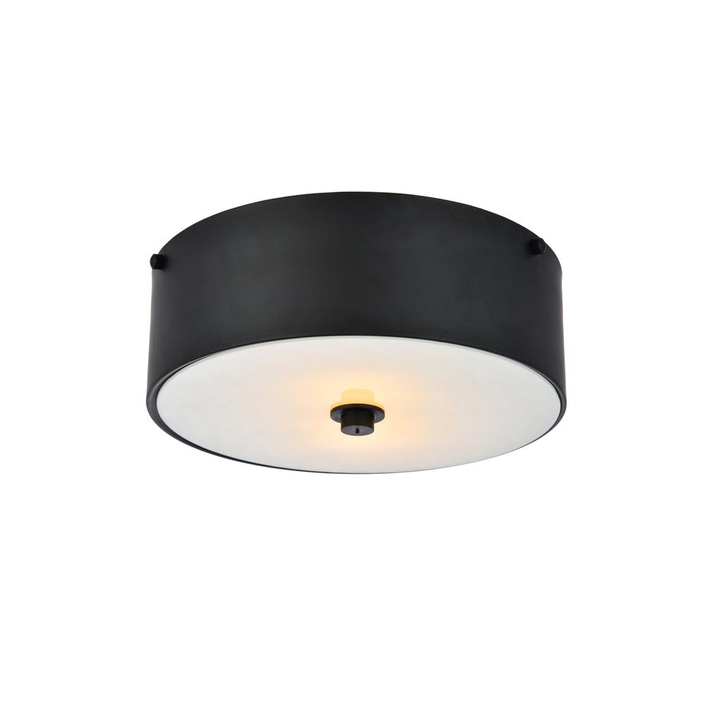 Hazen 2 light 12 inch Flat Black flush mount. Picture 1