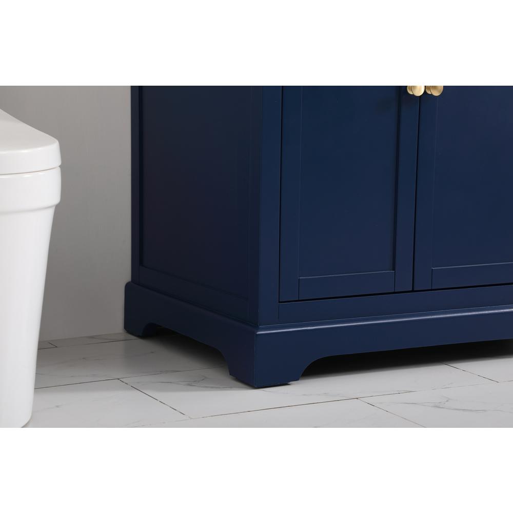 36 inch Single bathroom vanity in blue. Picture 6