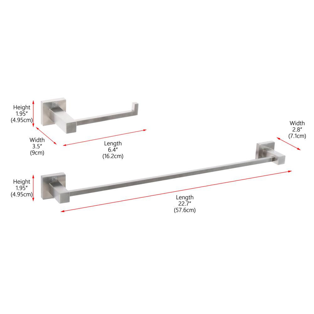 Isla 2-Piece Bathroom Hardware Set in Brushed Nickel. Picture 9