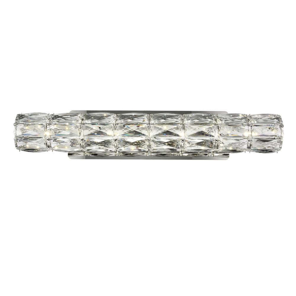 Valetta Integrated Led Chip Light Chrome Wall Sconce Clear Royal Cut Crystal. Picture 1