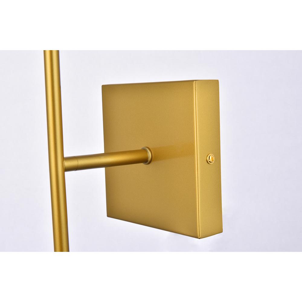 Neri 1 light brass and white glass wall sconce. Picture 5