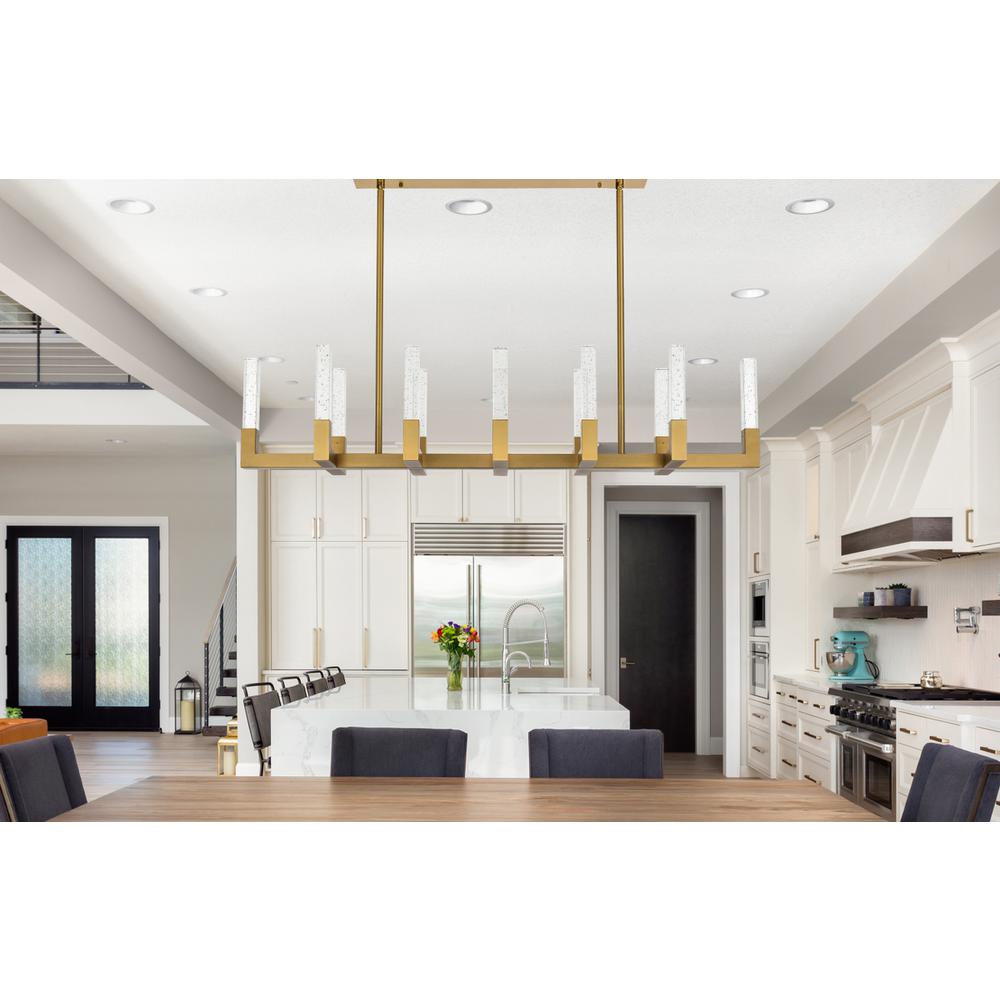 Noemi 54 inch Adjustable LED Pendant in Satin Gold. Picture 11