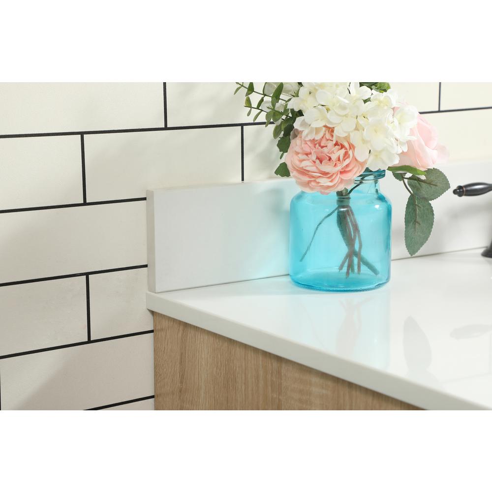 42 inch Single bathroom vanity in mango wood with backsplash. Picture 5