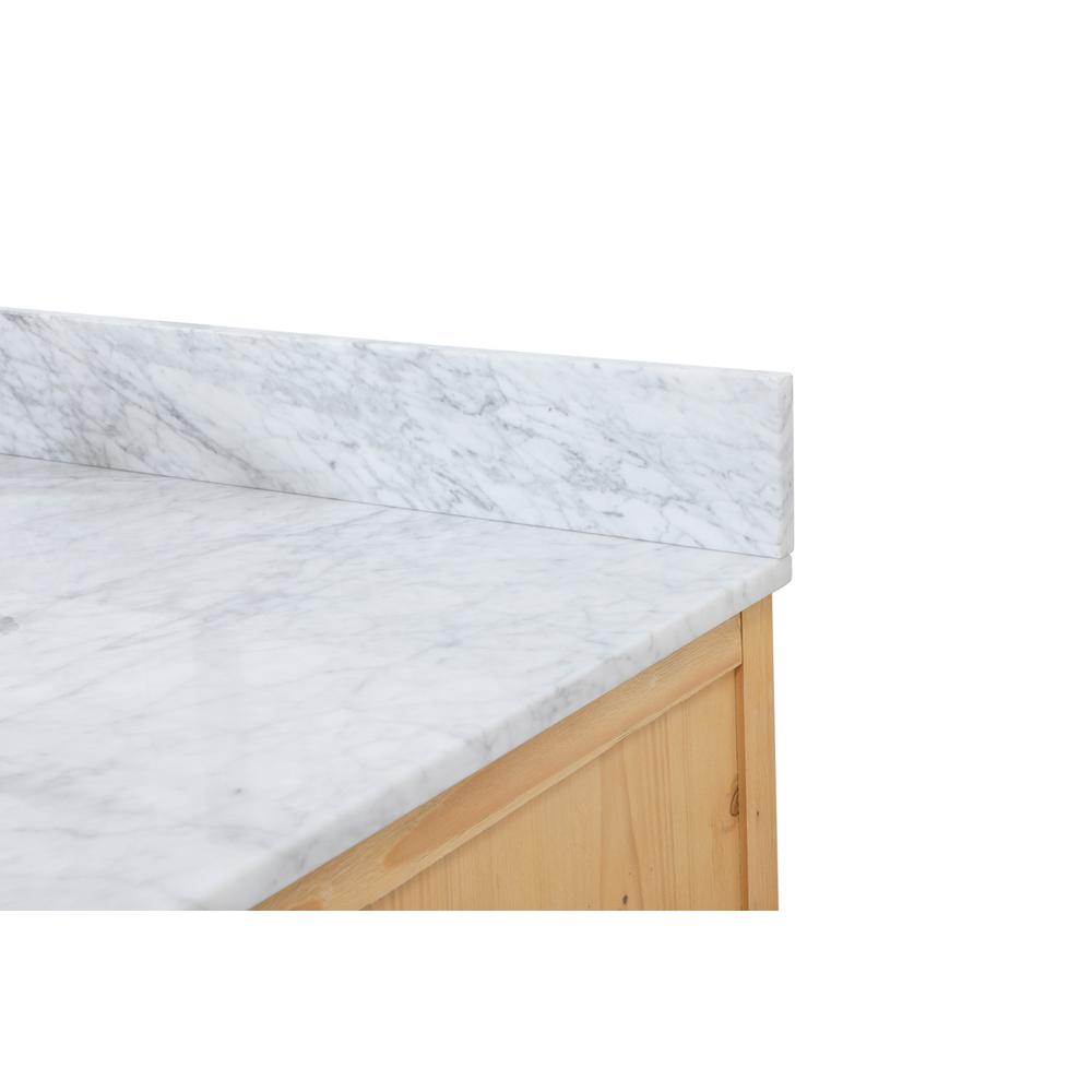 42 inch Single bathroom vanity in natural wood with backsplash. Picture 11