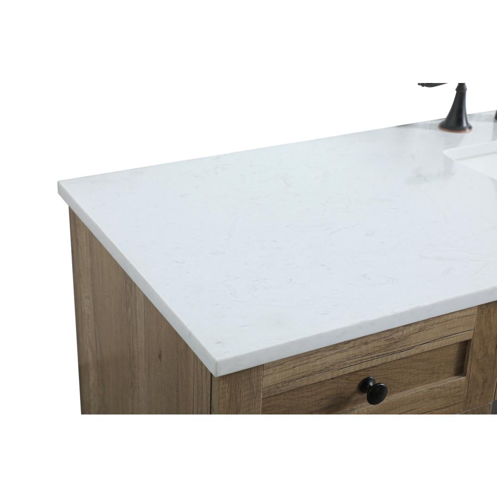 60 Inch ADA Compliant Bathroom Vanity In Natural Oak. Picture 11