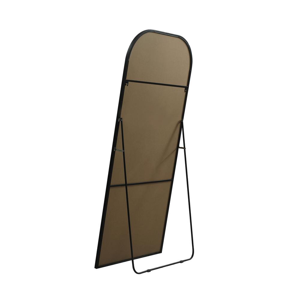 Metal Frame Arch Full Length Mirror 32x76 Inch in Black. Picture 7