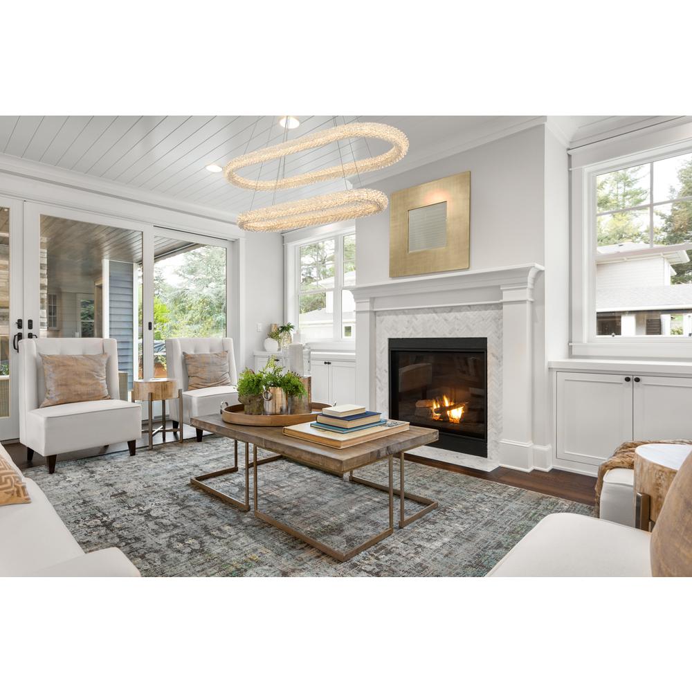 Bowen 42 inch Adjustable LED Chandelier in Chrome. Picture 9