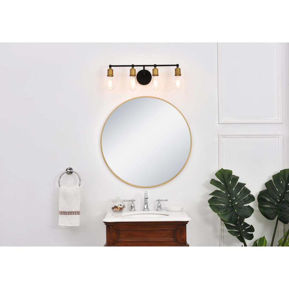 Serif 4 light brass and black Wall Sconce. Picture 13