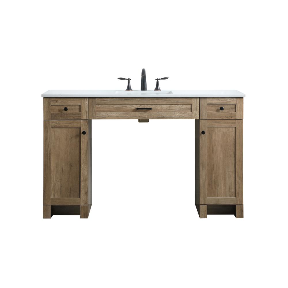 54 Inch ADA Compliant Bathroom Vanity In Natural Oak. Picture 1