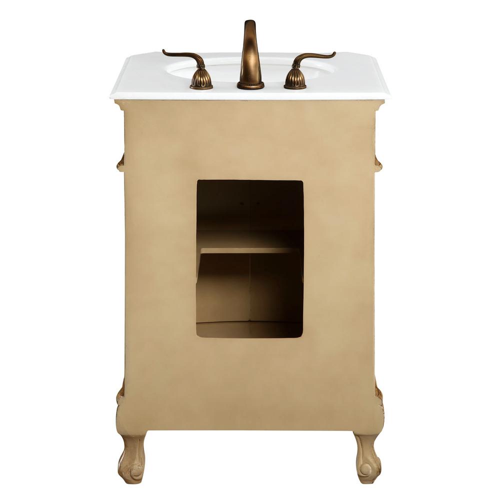 24 inch Single Bathroom vanity in Antique Beige. Picture 7