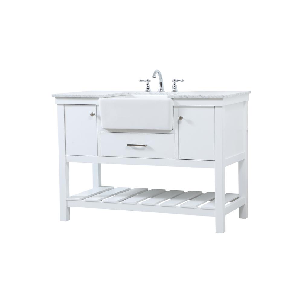 48 inch Single bathroom vanity in white. Picture 7