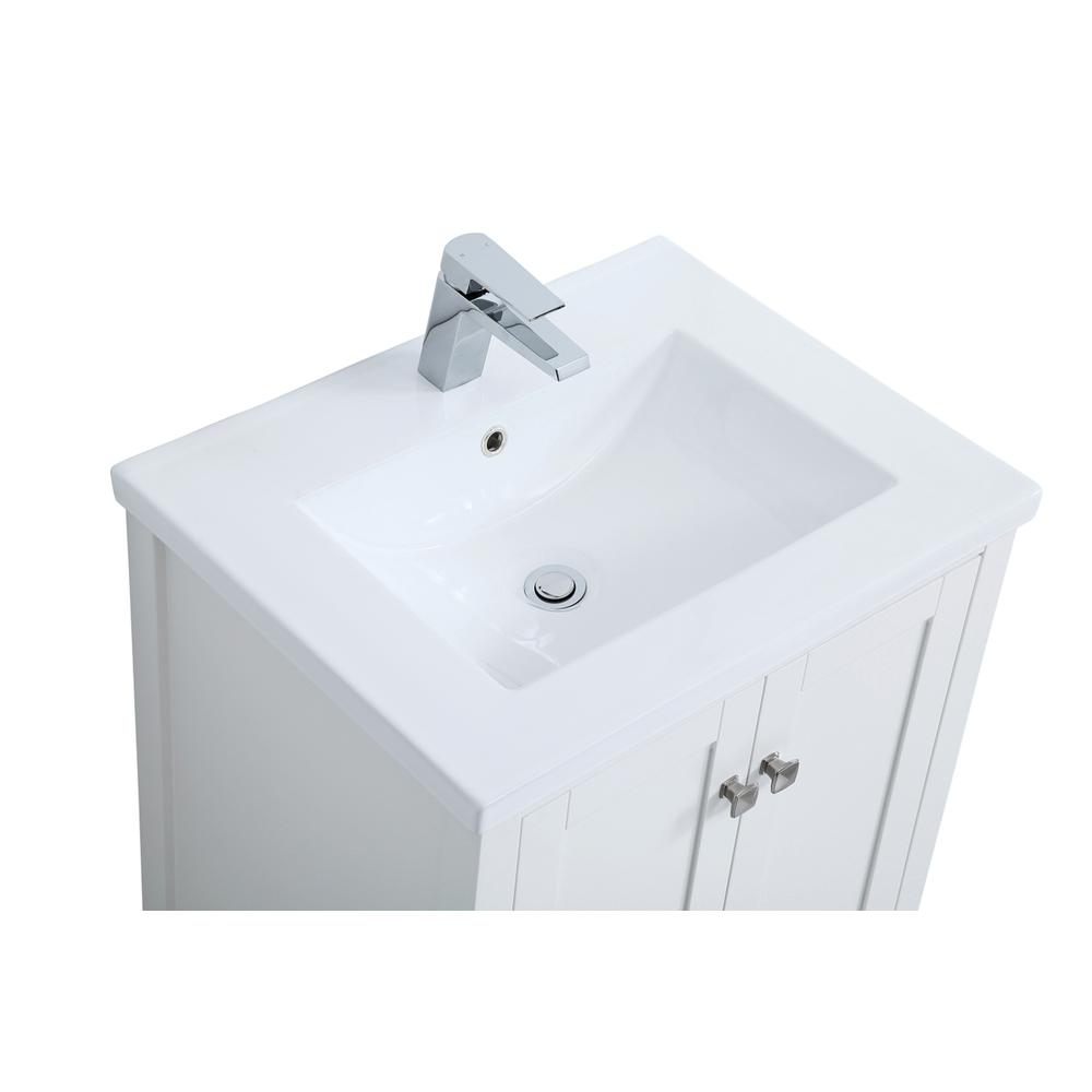 24 In. Single Bathroom Vanity Set In White. Picture 10