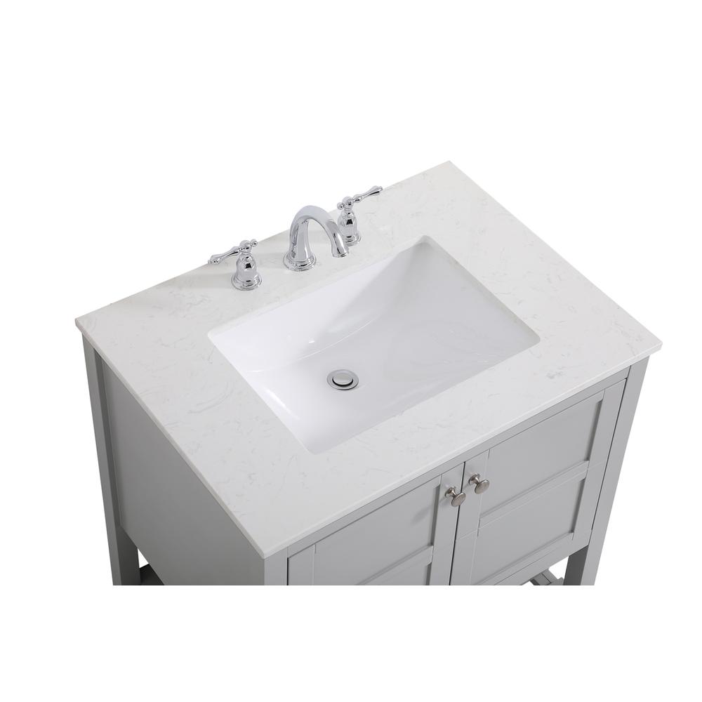 30 inch Single Bathroom Vanity in Gray. Picture 9