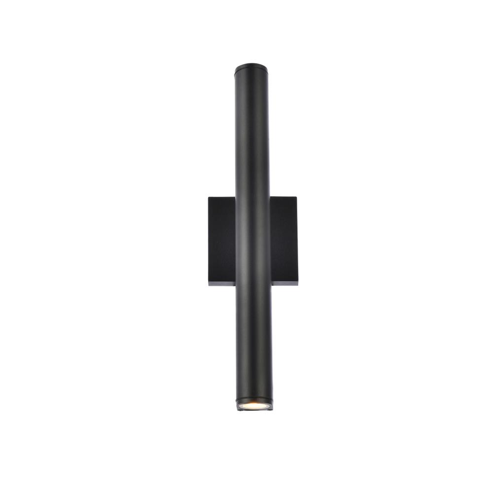 Raine Integrated LED wall sconce in black. Picture 1