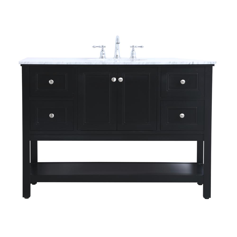 48 in. Single bathroom vanity set in Black. Picture 1