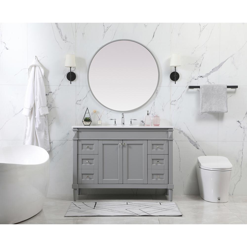48 inch Single bathroom vanity in grey. Picture 4