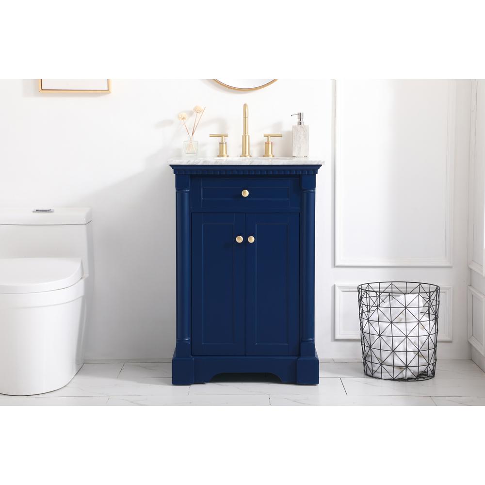 24 inch Single bathroom vanity in  Blue. Picture 14
