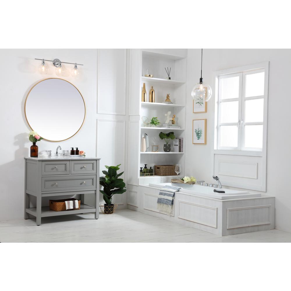 36 in. Single bathroom vanity set in Grey. Picture 7