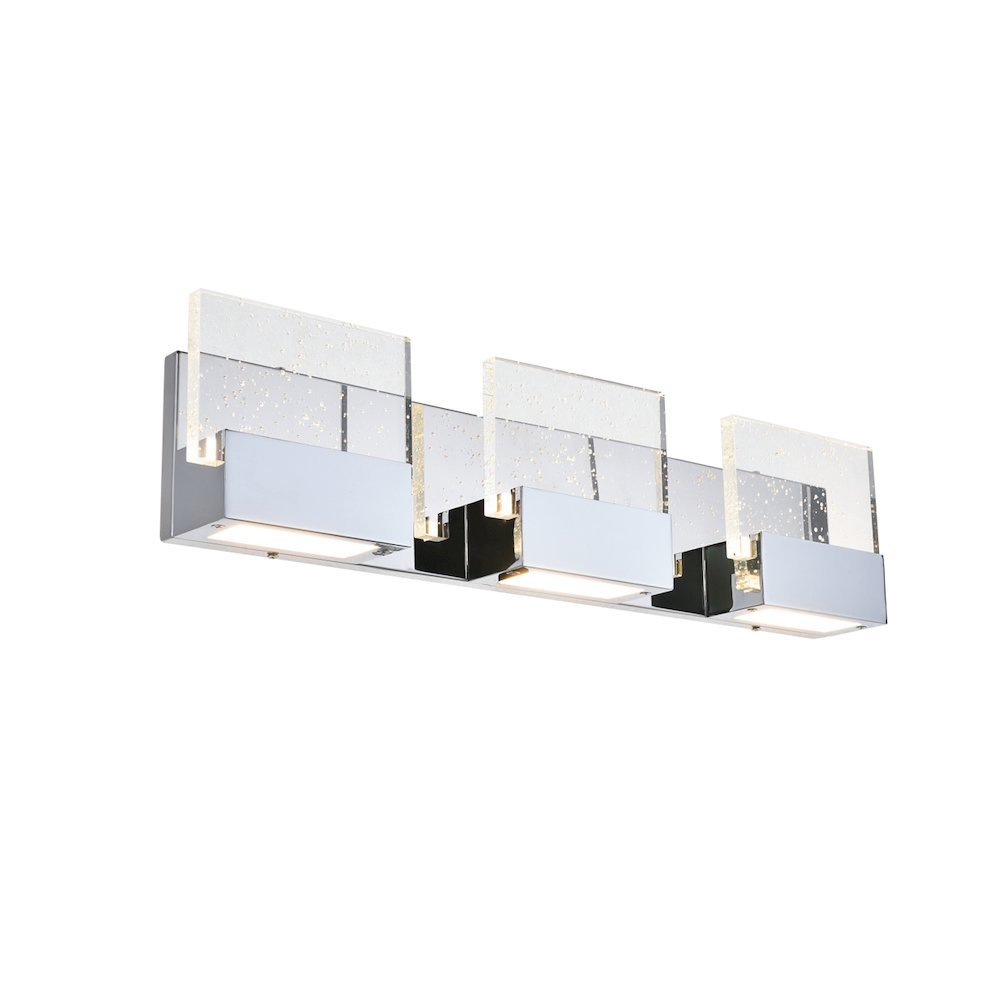 Pollux 3 Light Chrome Led Wall Sconce. Picture 6