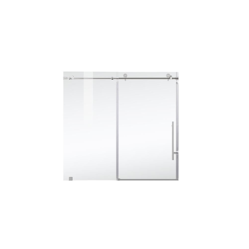 Frameless tub door 60 x 60 Polished Chrome. Picture 10