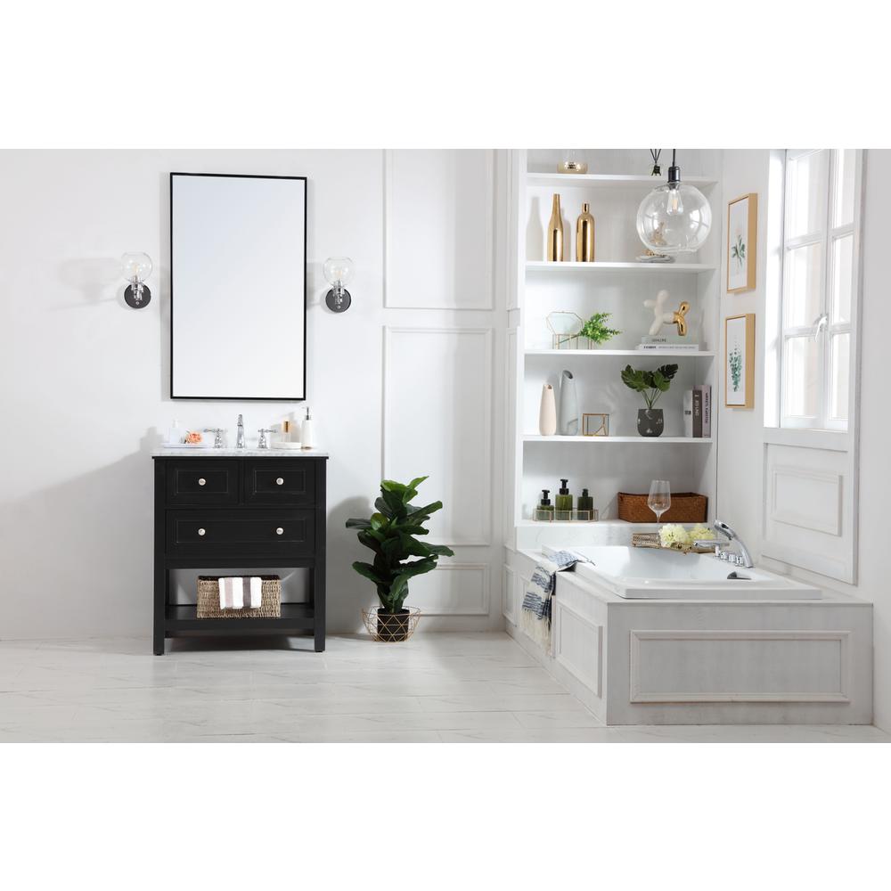 30 in. Single bathroom vanity set in Black. Picture 6