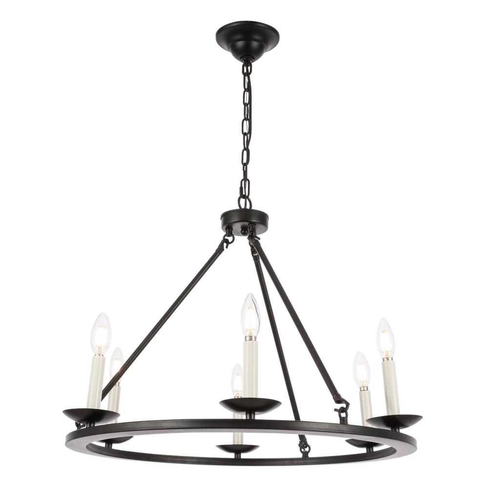 Maine 6 light Black chandelier. Picture 7