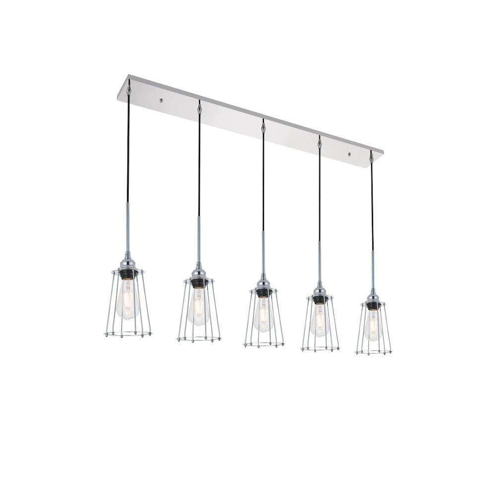 Auspice 5 Light Chrome Pendant. Picture 4