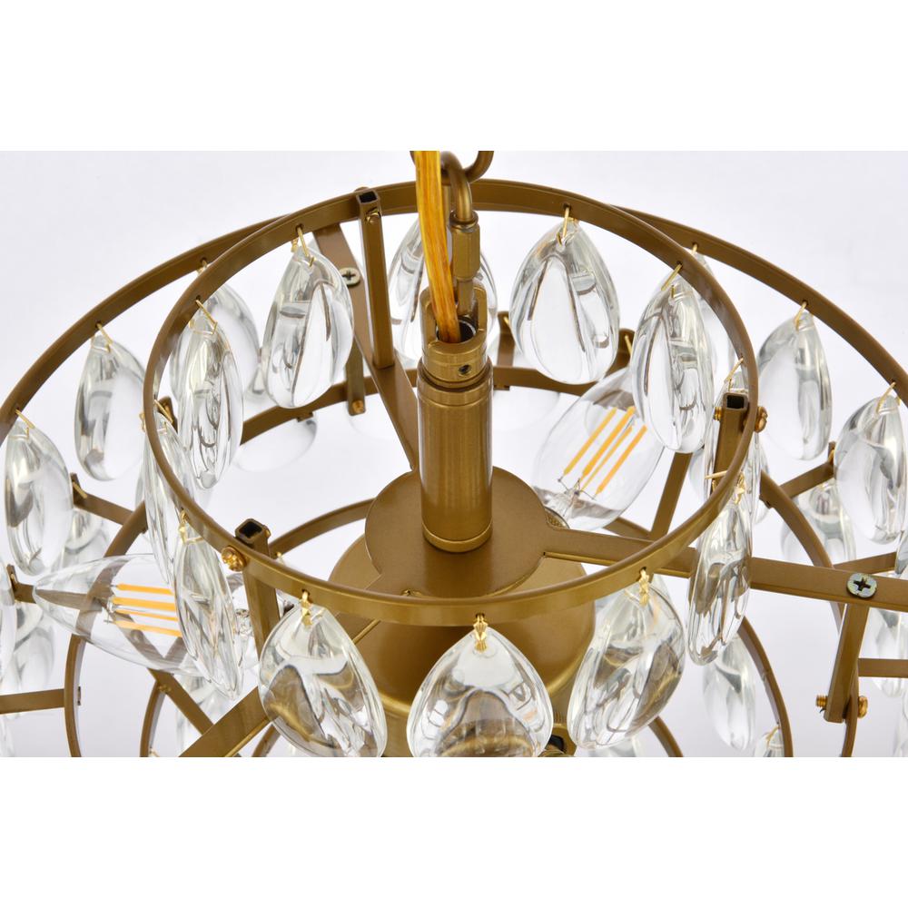 Mila 12 inch pendant in brass. Picture 5