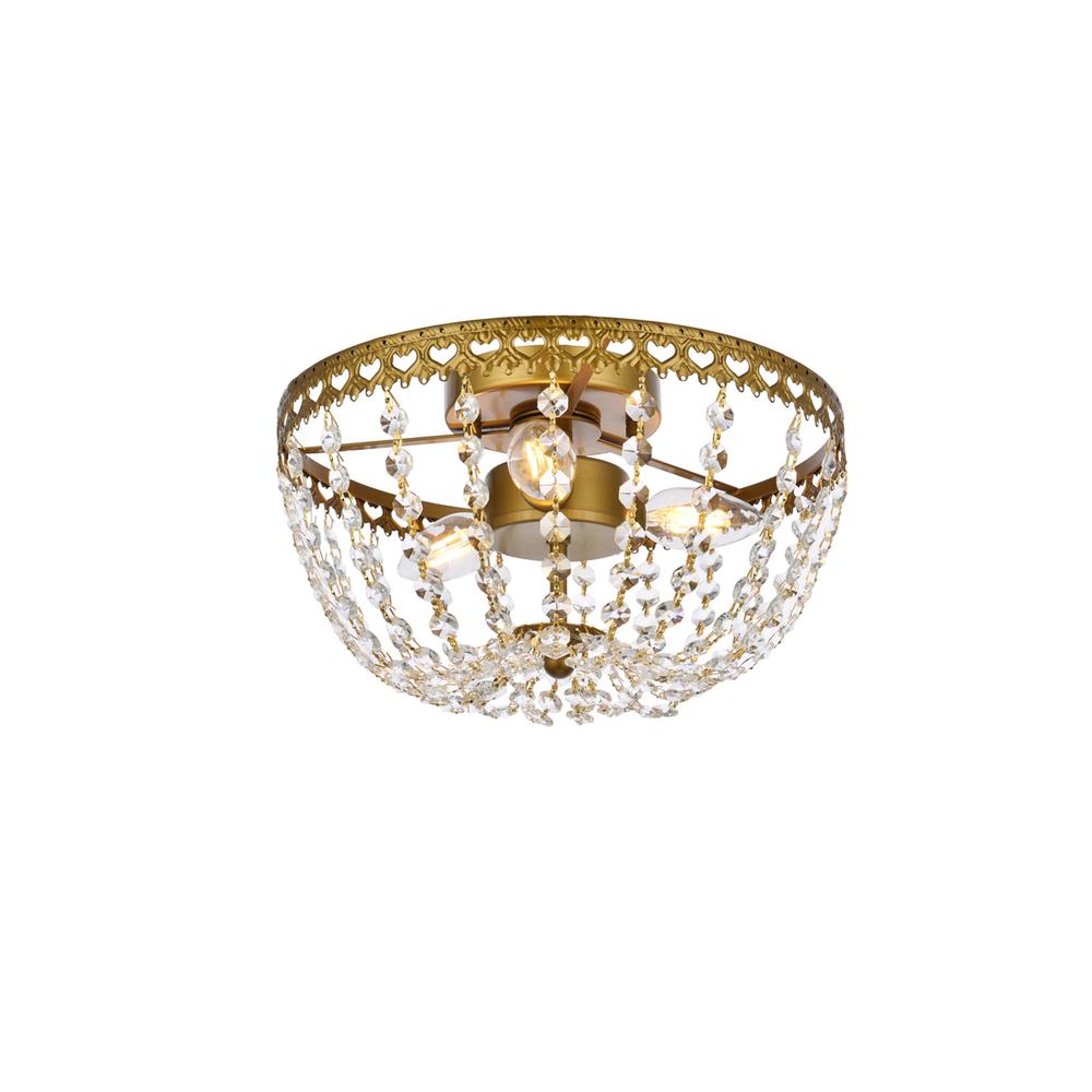 Kylie 12 inch flush mount in brass. Picture 2