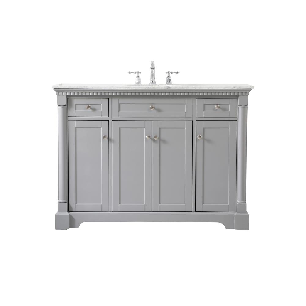 48 inch Single bathroom vanity in  Grey. Picture 1