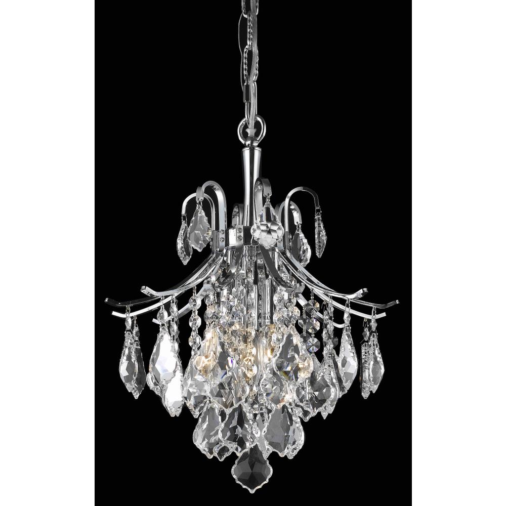 Amelia Collection Pendant D12in H15in Lt:3 Chrome finish. Picture 1