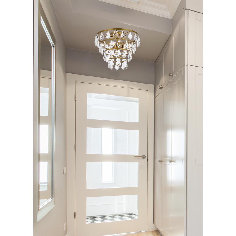 Ella 14 inch flush mount in brass. Picture 8
